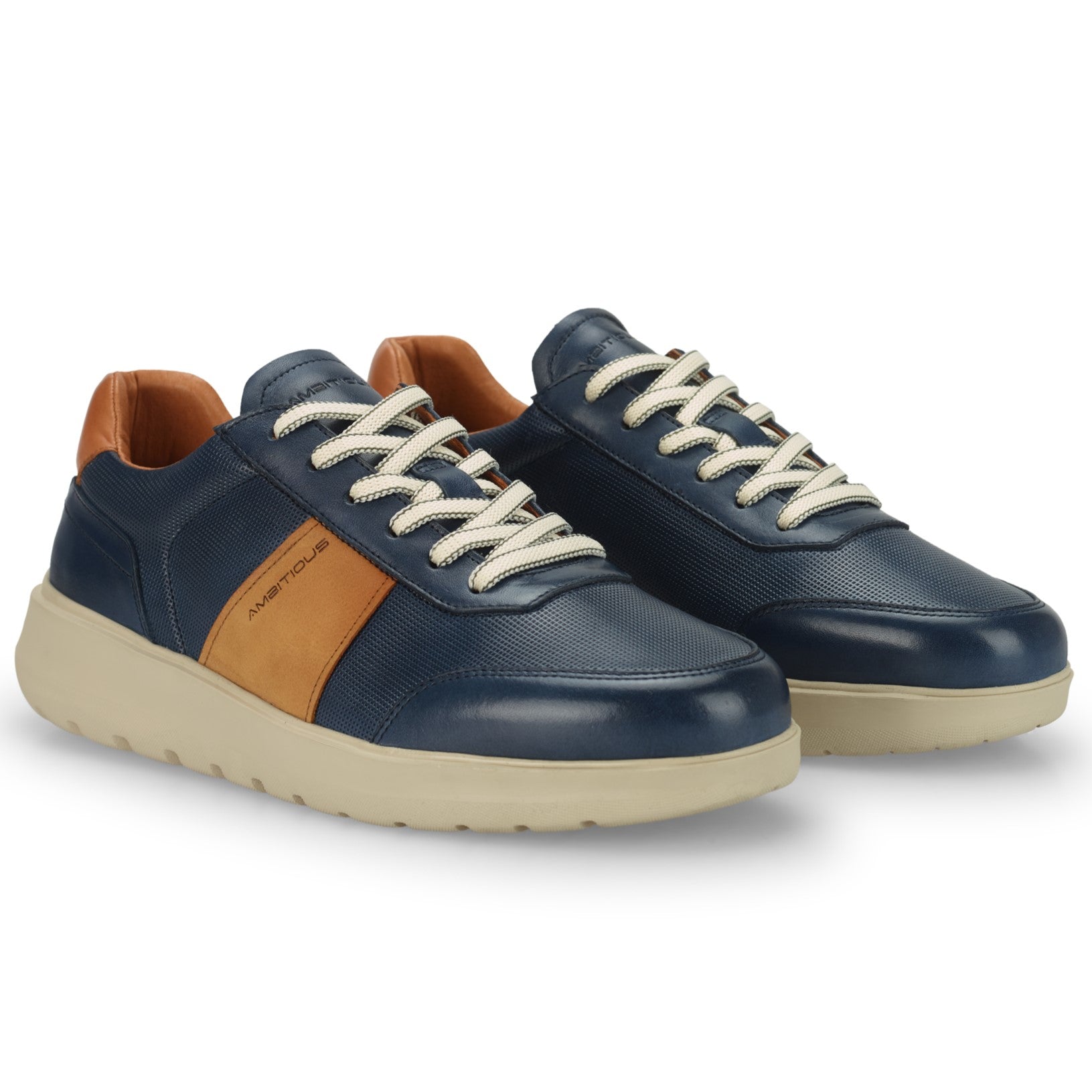 Ambitious Hover Leather Trainer 12863-NAVY