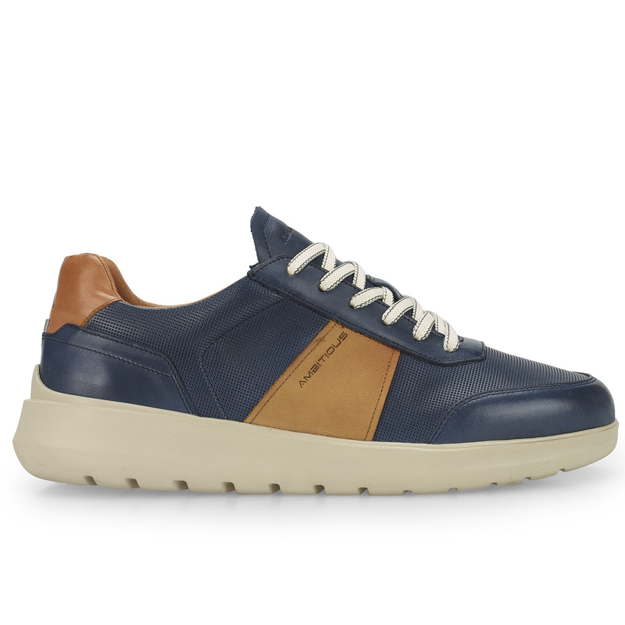 Ambitious Hover Leather Trainer 12863-NAVY