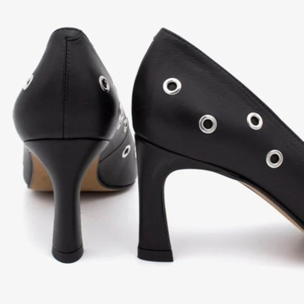 Ángel Alarcón Adriene 25557 Leather Court Shoe-BLACK