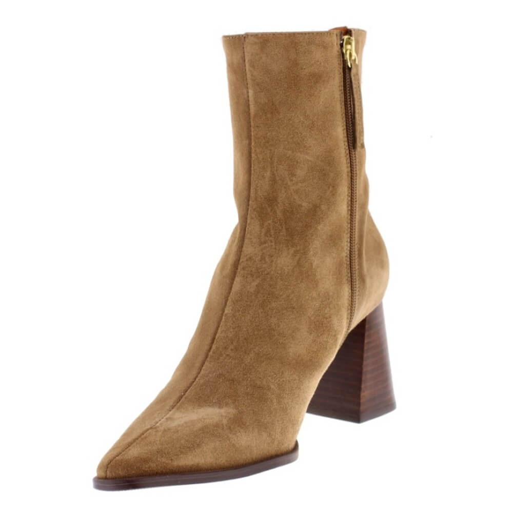 Tan, Brown ankle boots Ángel Alarcón Trimia 25572 Suede Ankle Boot-TAN