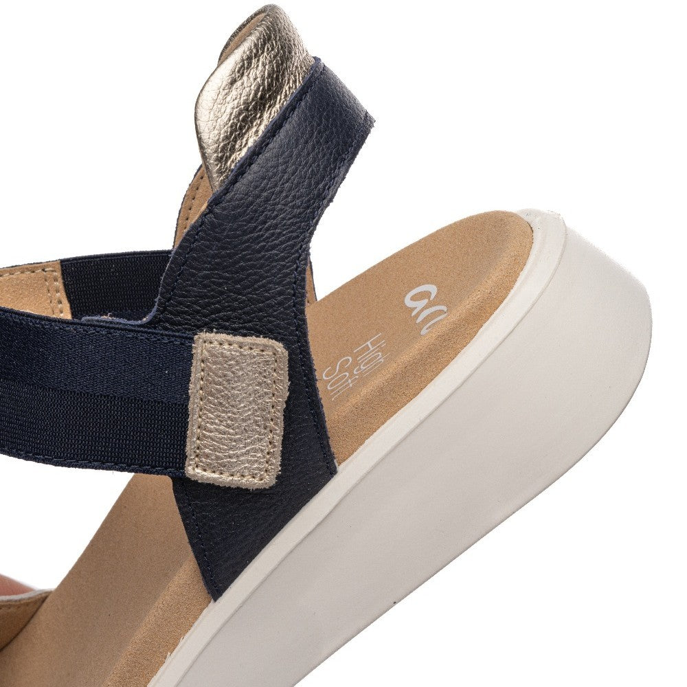 Ara 12-21406 Madeira Leather Sandal Cream Blue H Fit