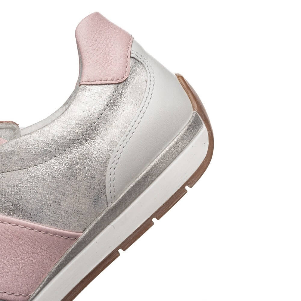 Ara 12-50904 Portofino Leather Sneakers White Dusty Pink Silver