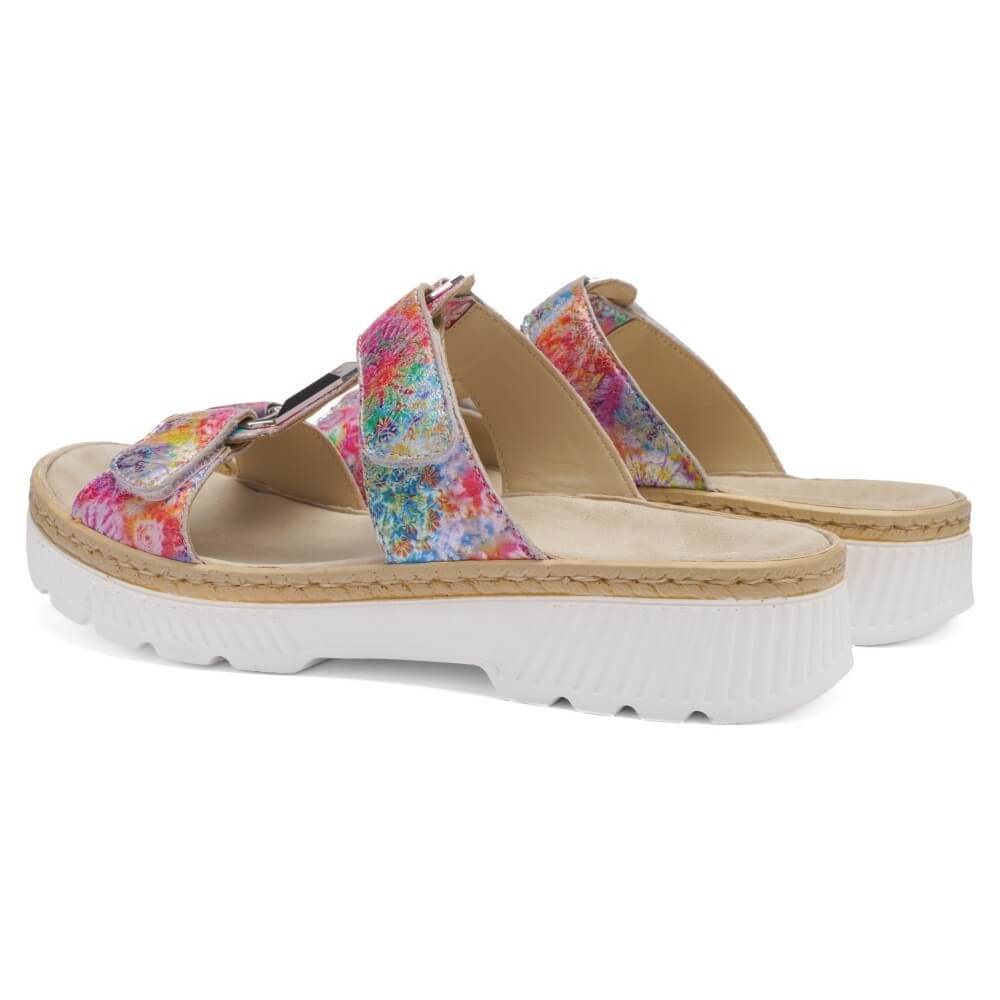 Ara Capri 12-39103 Leather Mules Floral Multicoloured