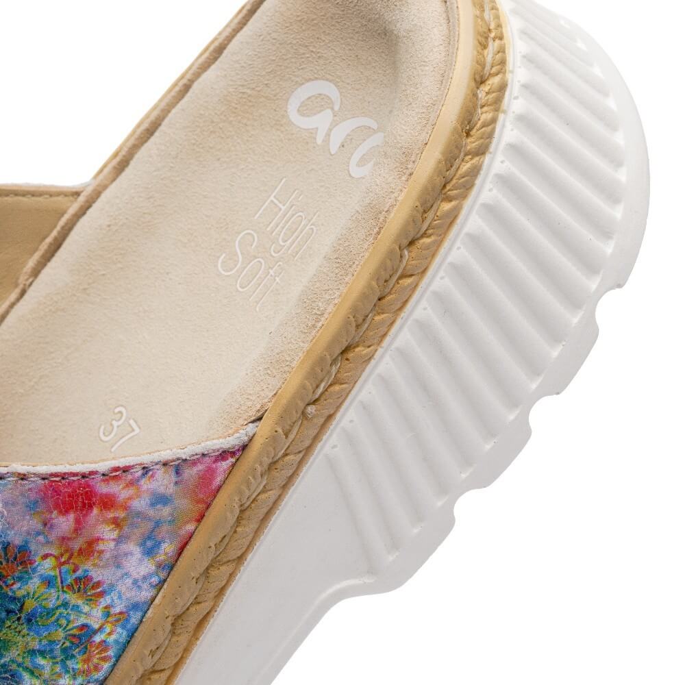 Ara Capri 12-39103 Leather Mules Floral Multicoloured