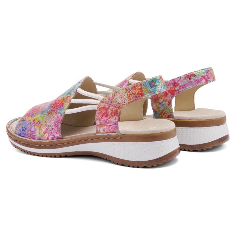 Ara Hawaii 2.0 Sandals 12-29005 Floral Print Leather
