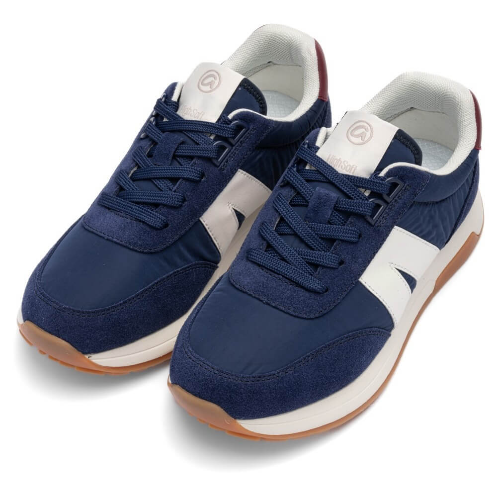 Ara Blue sneakers with a white logo on a white background