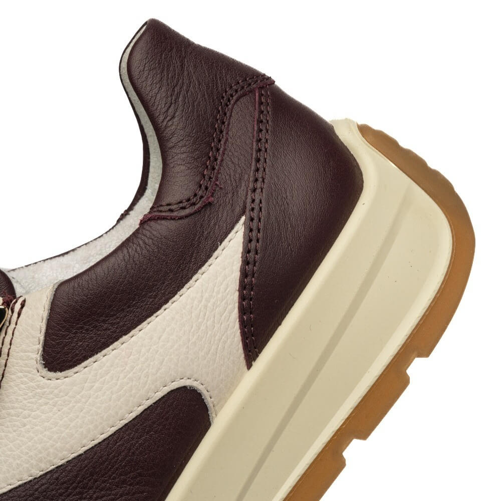 Ara New York 12-25112 Leather Trainer Wine Merlot