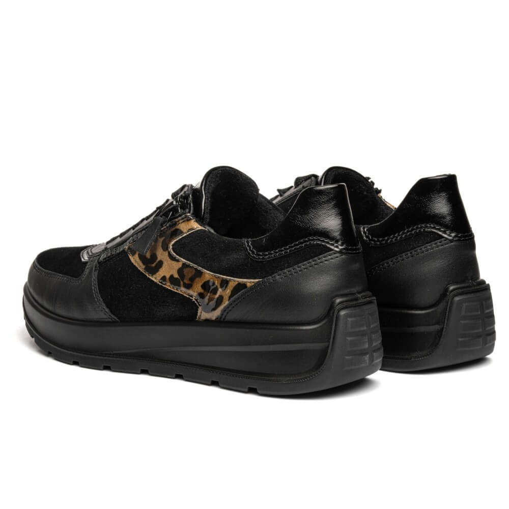 Ara New York 12-25112 Black Leopard Suede Mix H-Fit