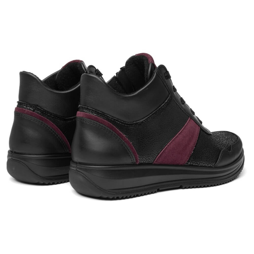 Ara Osaka 12-25511 Black Leather Hi-Top