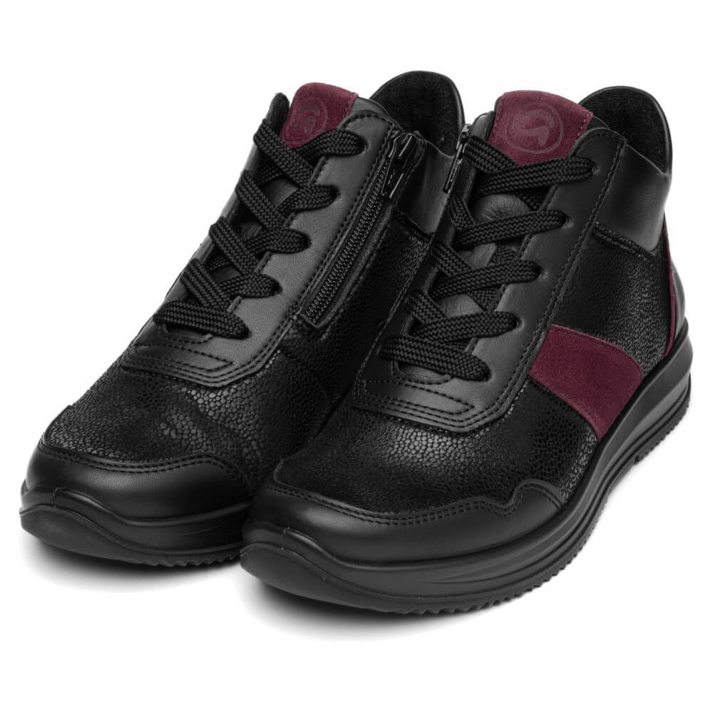 Ara Osaka 12-25511 Black Leather Hi-Top