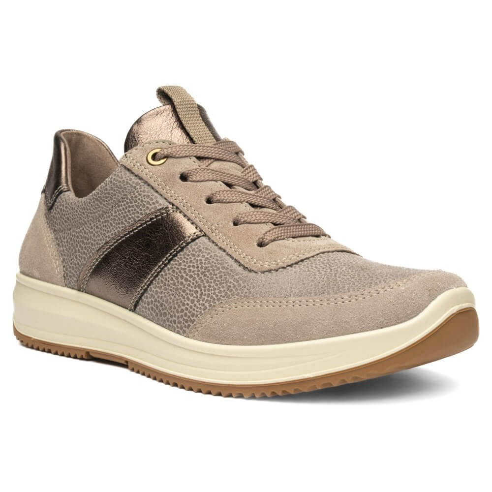 ara beige sneakers on a white background