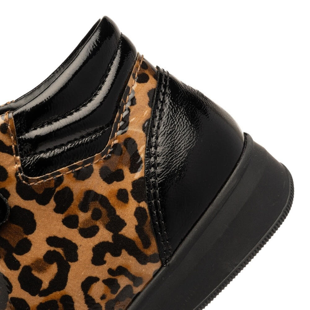 Ara Rom 12-14499 Black Leopard Print Hi-Top Trainer