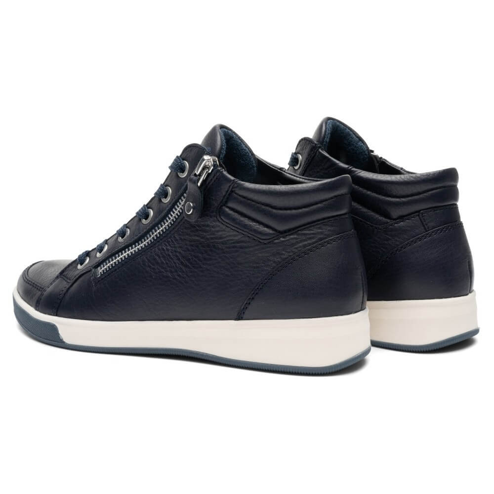 Ara Rom 12-44499 Navy Leather Hi-top