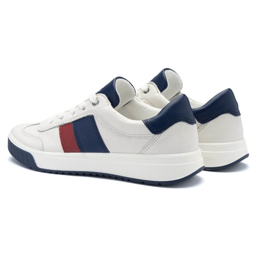 Ara Rom 12-50028 Leather Sneaker Cream Navy