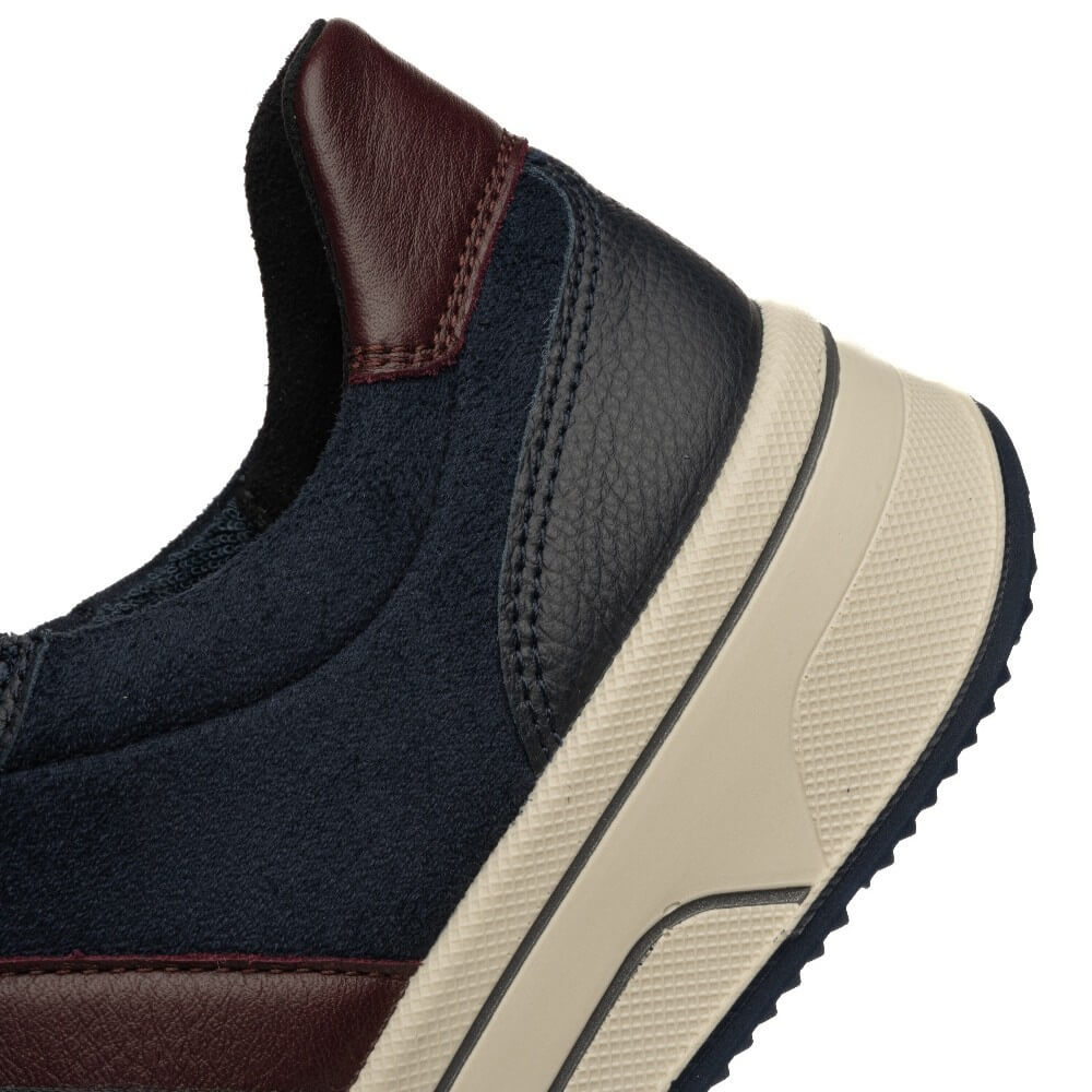 Ara Sapporo 12-27553 Navy Leather Laced Trainer