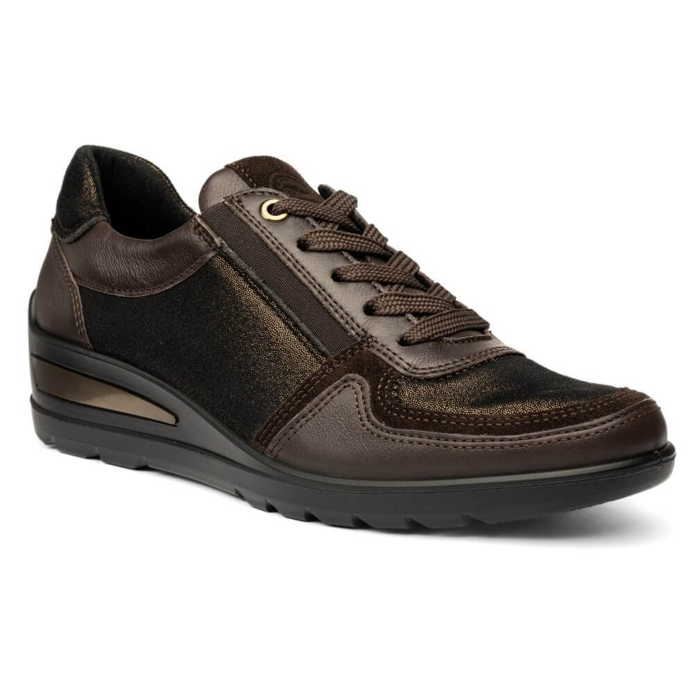 ara Brown leather shoe on a white background