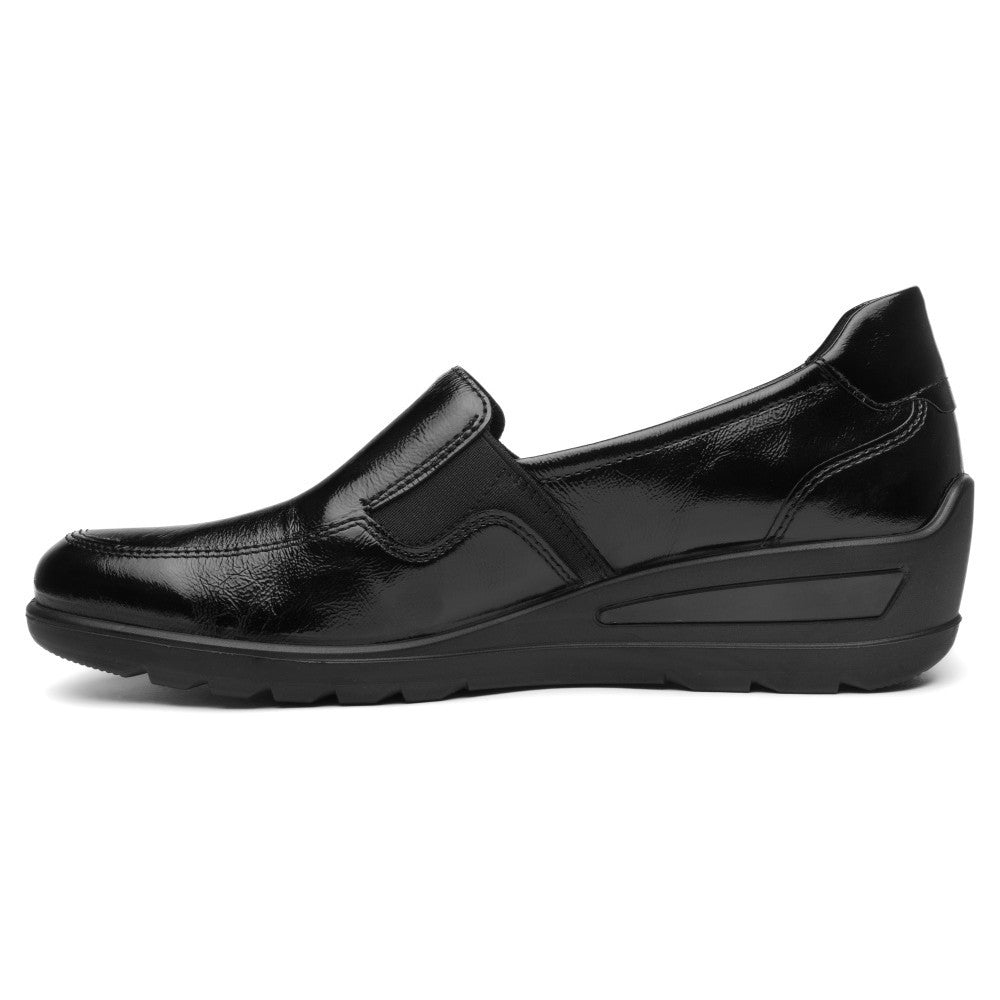Ara Zurich 12-50613 Black Leather Slip-on H-Fit