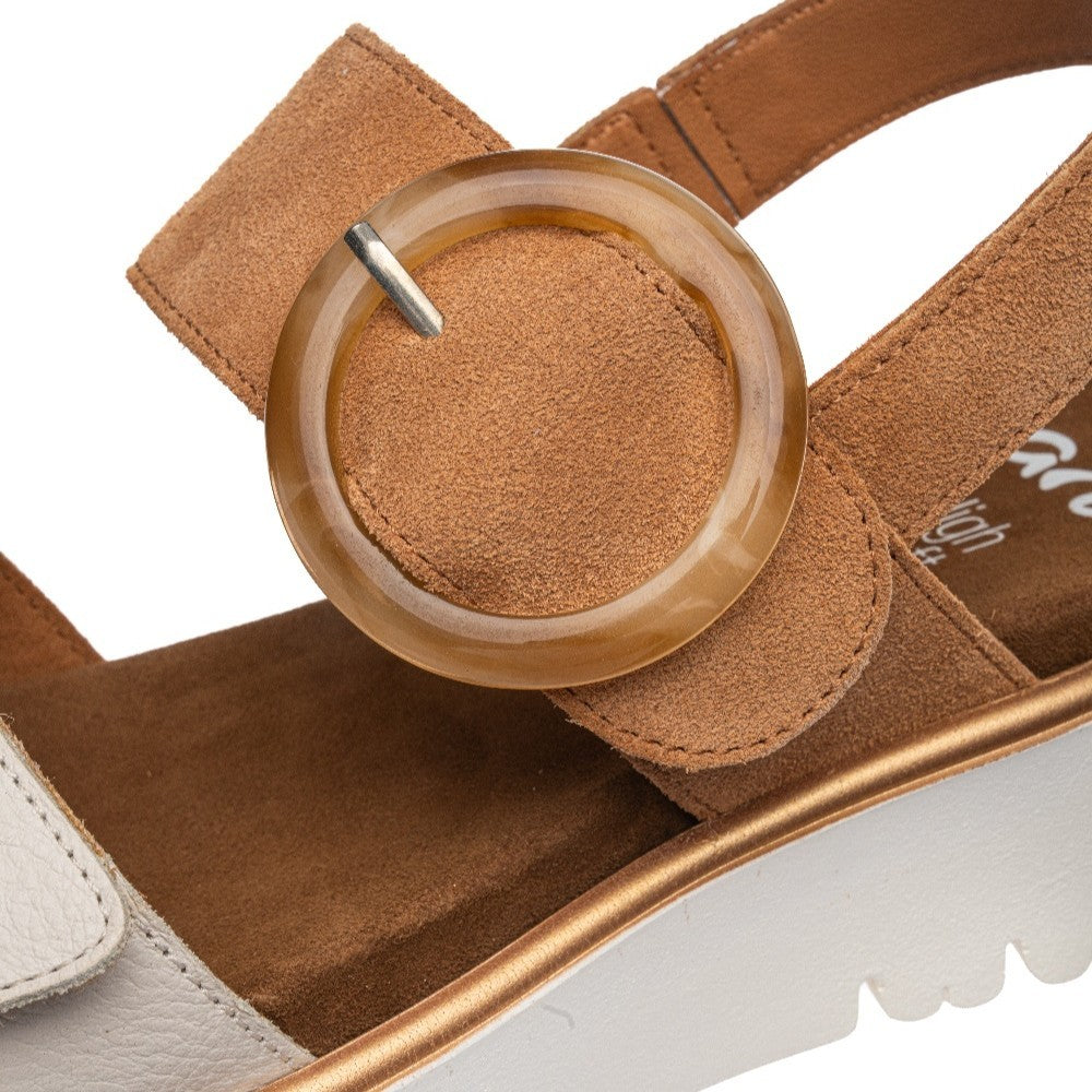 Ara Bilbao 12-33505 Leather Sandal Cream and Tan