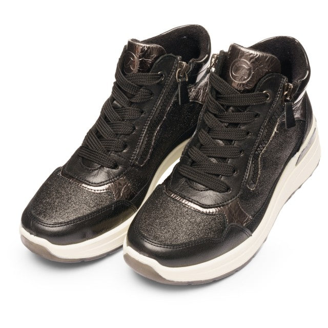 Ara Garda Hi-top Trainers Wide H-Fit 12-57703 Black