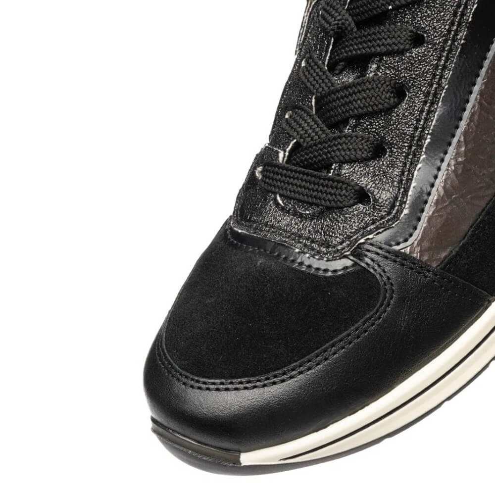 Ara Osaka 2 Leather Trainers H-Fit 12-24826 Black