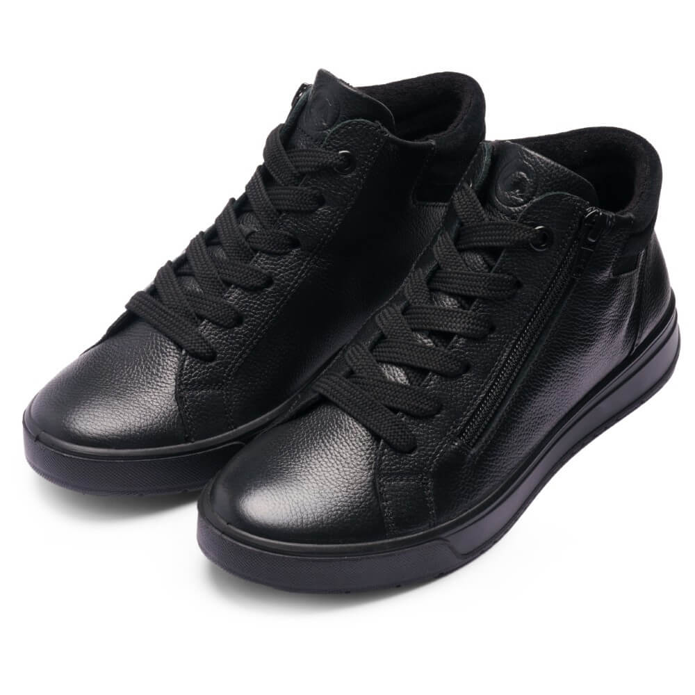 Ara Rom Hi-Top Sneakers 12-50018 Black Leather