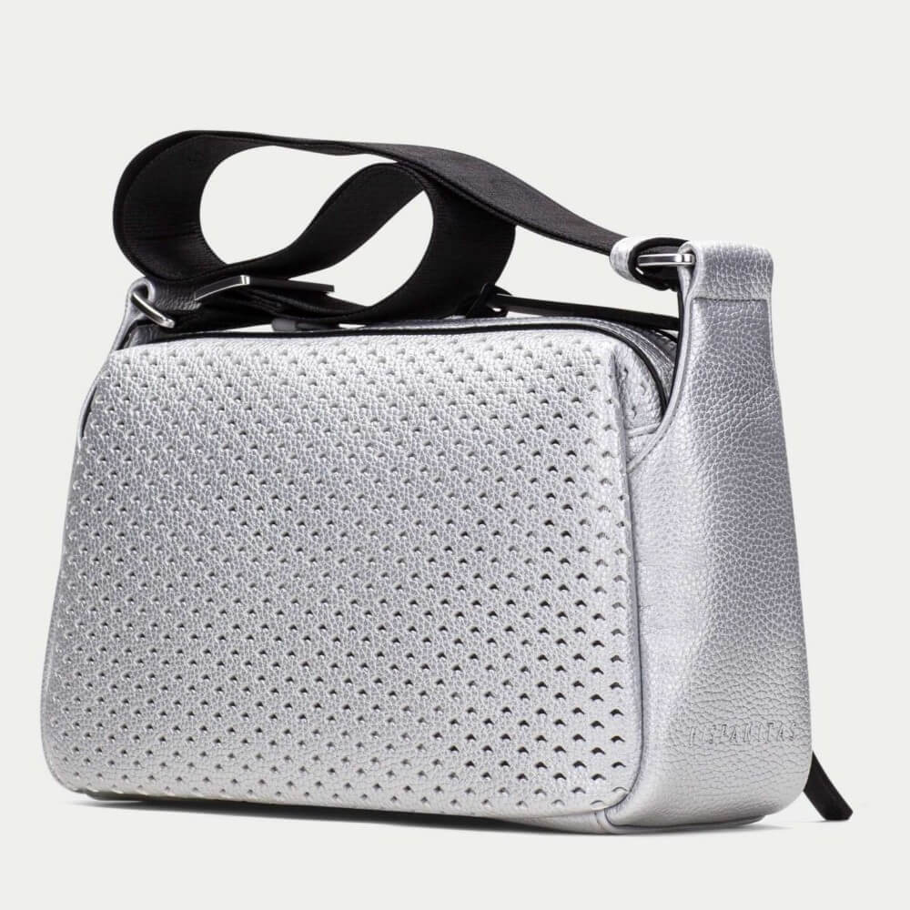 Hispanitas Silver Shoulder Bag on a white background