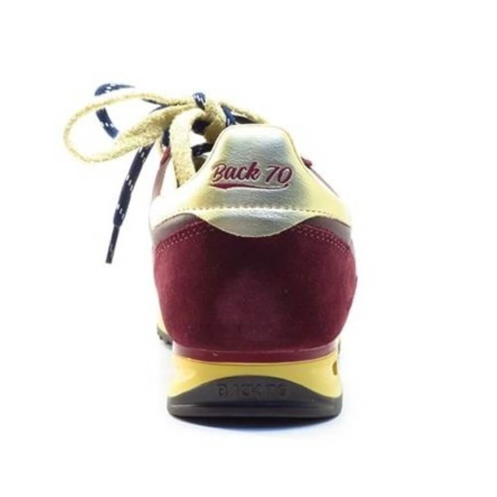 Back 70 Jogger Trainer Spongy Nappa Wine Gold Leather