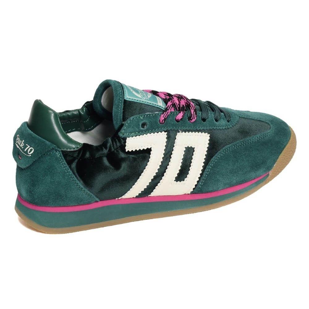 Back 70 Rocket Velvet Green Retro Trainer