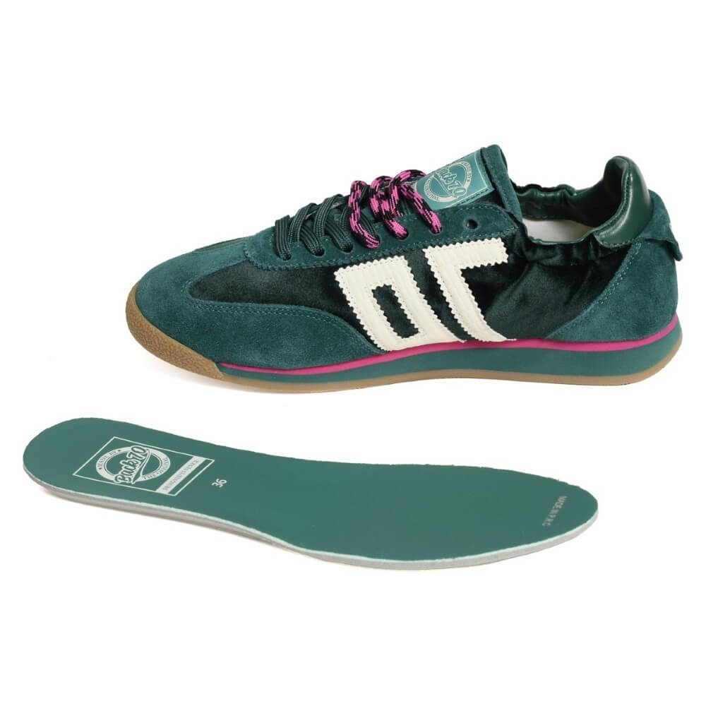 Back 70 Rocket Velvet Green Retro Trainer
