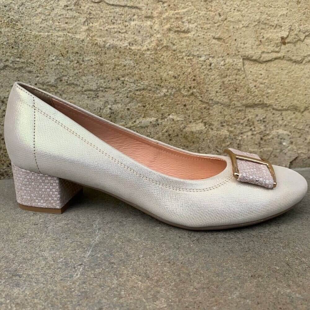 Bioeco Court Low Block Heel 5632-GOLD