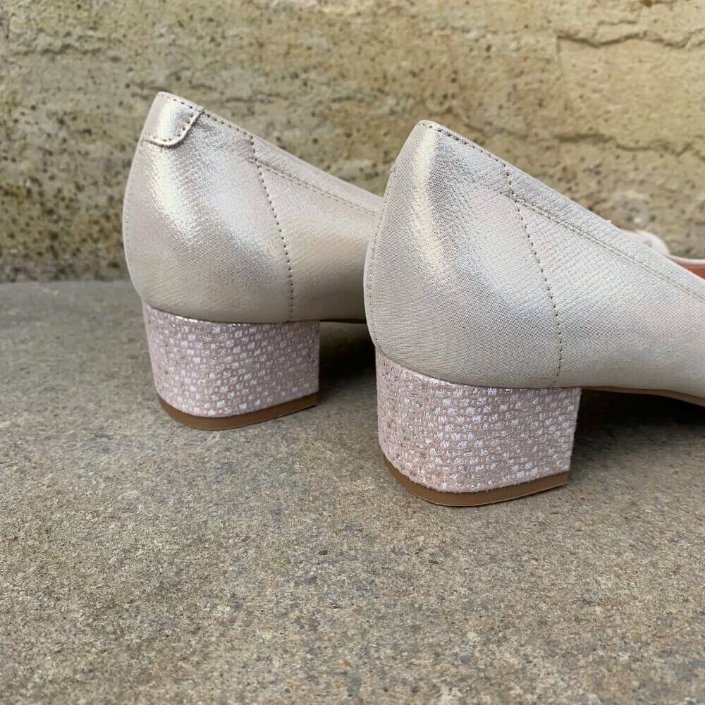 Bioeco Court Low Block Heel 5632-GOLD