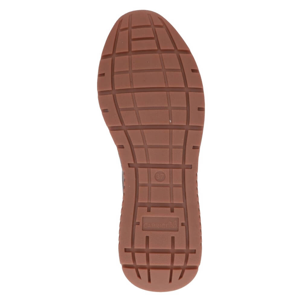 Caprice 9-23754 Leather Trainer Elastic Laces Cognac