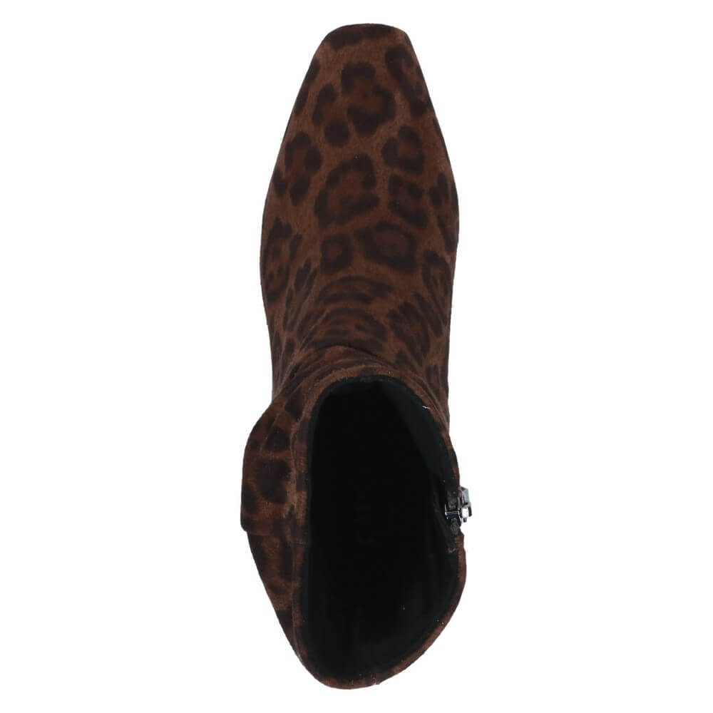 Leopard print boot on a white background