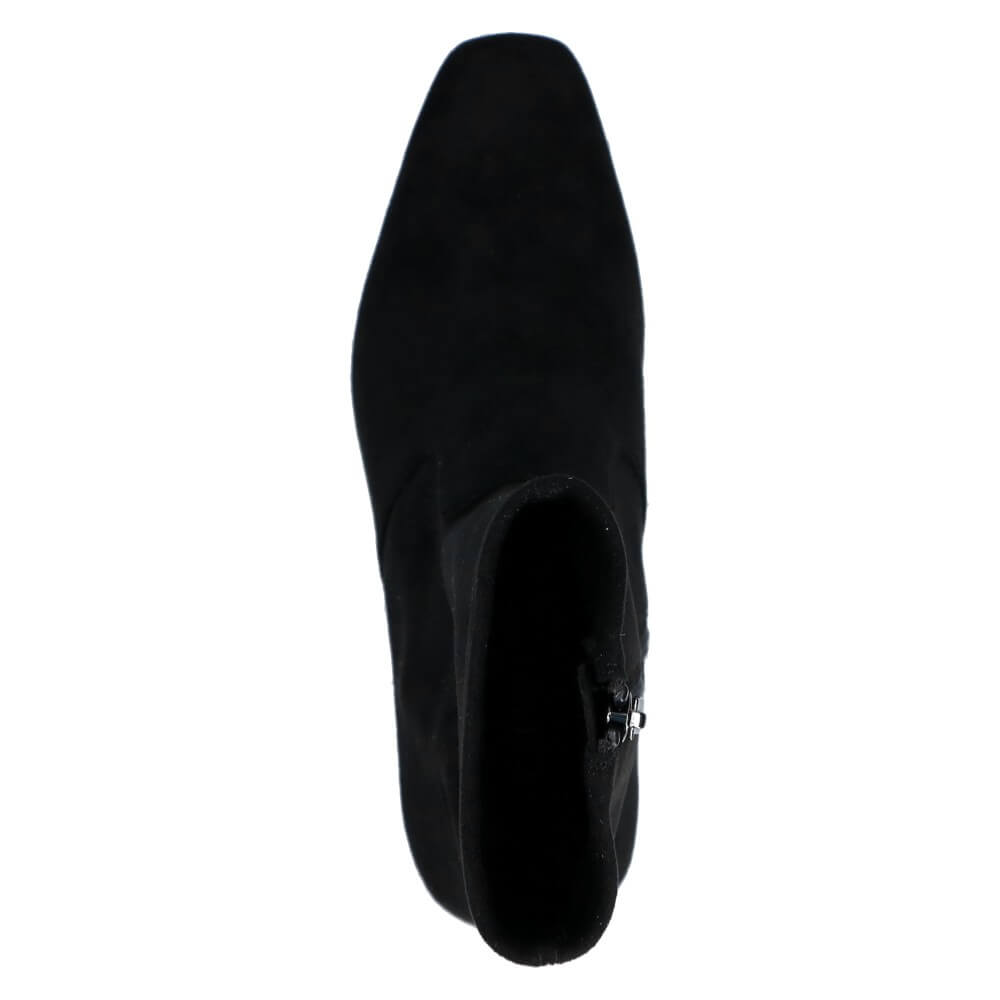 Black ankle boot on a white background Caprice Block heel ankle boot 9-25354 Vegan BLACK