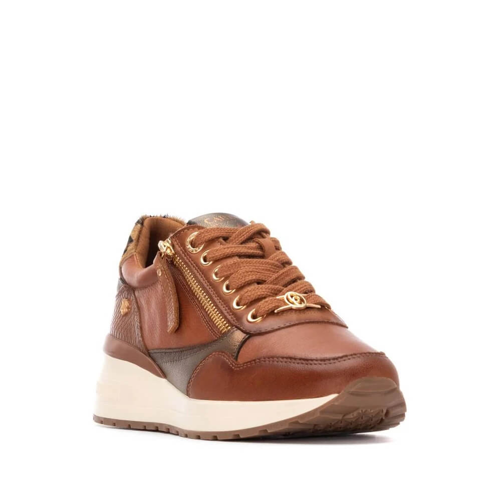 Carmela 162442 Camel Leather Trainers