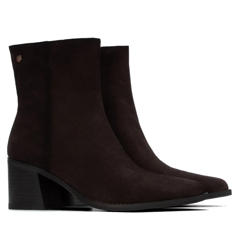 Carmela 164134 Dark Brown Suede Ankle Boot