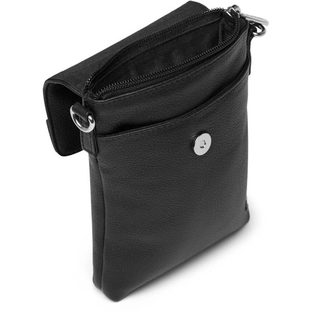 Depeche Black Leather Crossbody bag