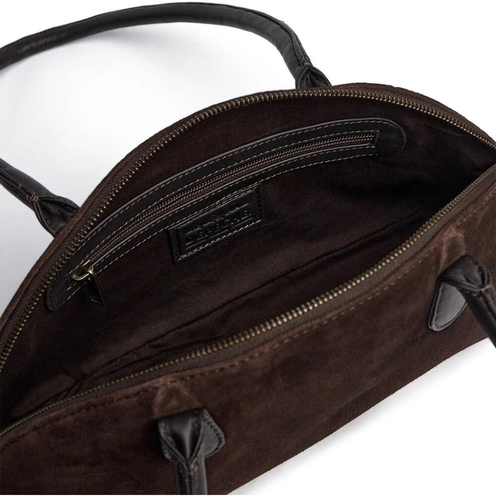 Depeche Bilbao 17438 Chocolate Brown Suede Shoulder Bag