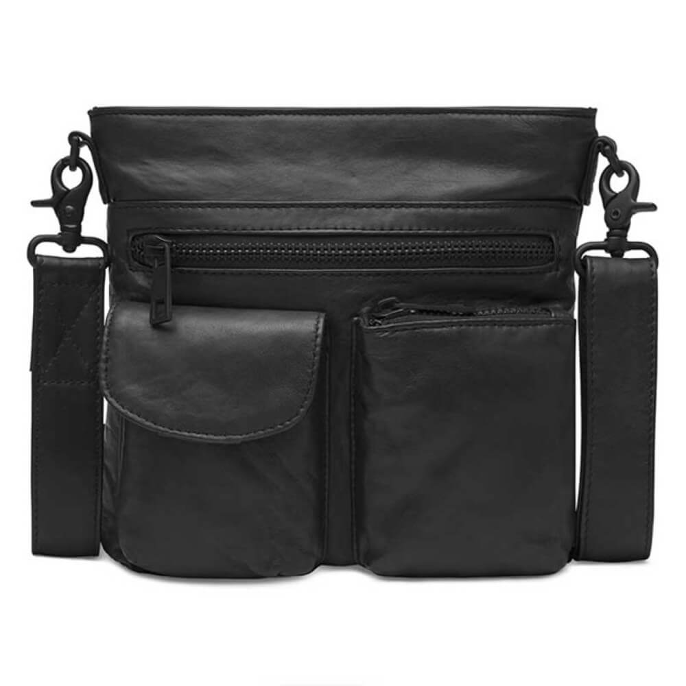 Depeche Leather Crossbody 15350-BLACK BLACK