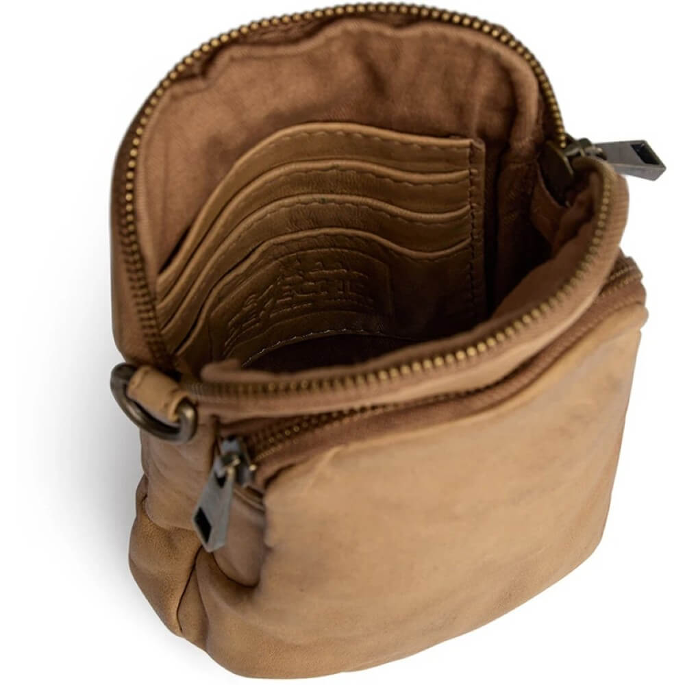 Depeche Leather Mobile Bag 14262 Camel