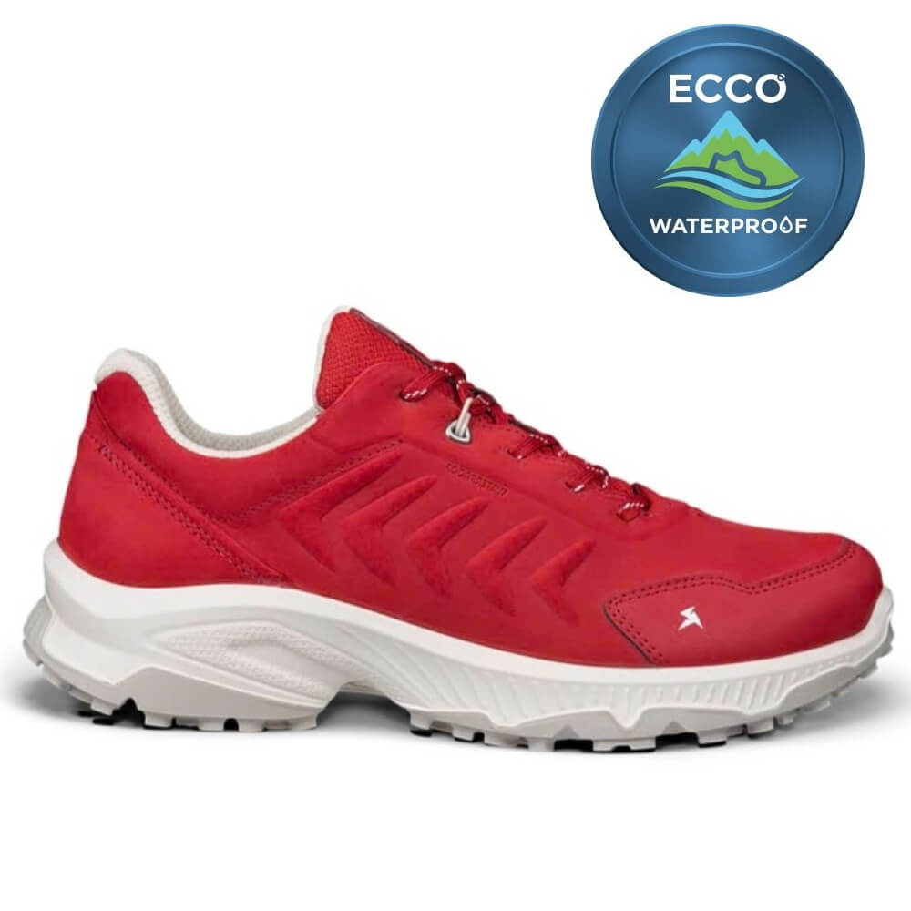 ECCO Receptor Xp 854323 Chili Red Nubuck Outdoor Waterproof Shoe