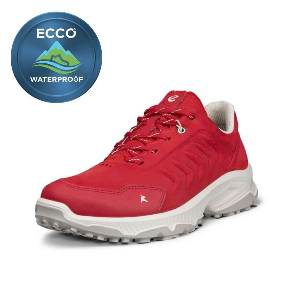 ECCO Receptor Xp 854323 Chili Red Nubuck Outdoor Waterproof Shoe