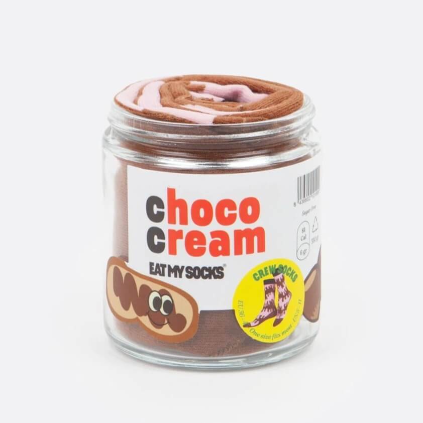 Jar of Socks made to look like a jar of chocolate spread