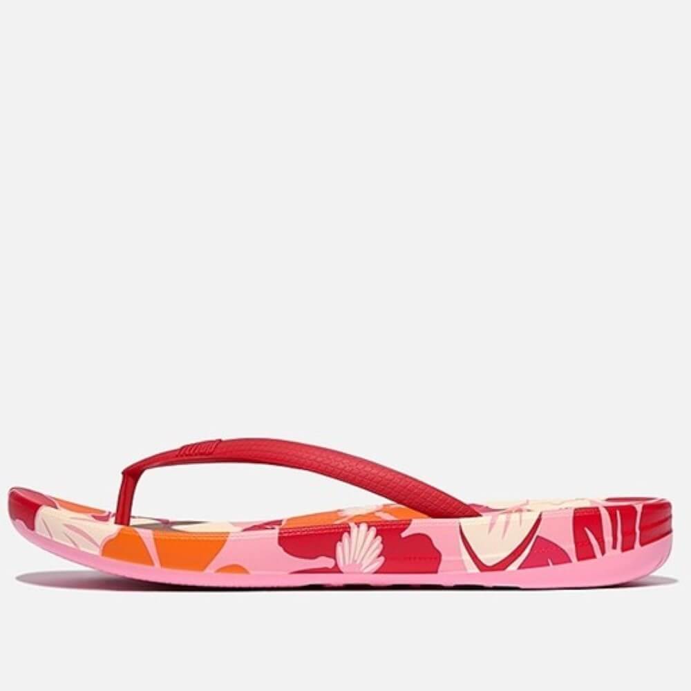 Fitflop IQUSHION Flowerz Ergonomic Toe-Posts Redberry Mix