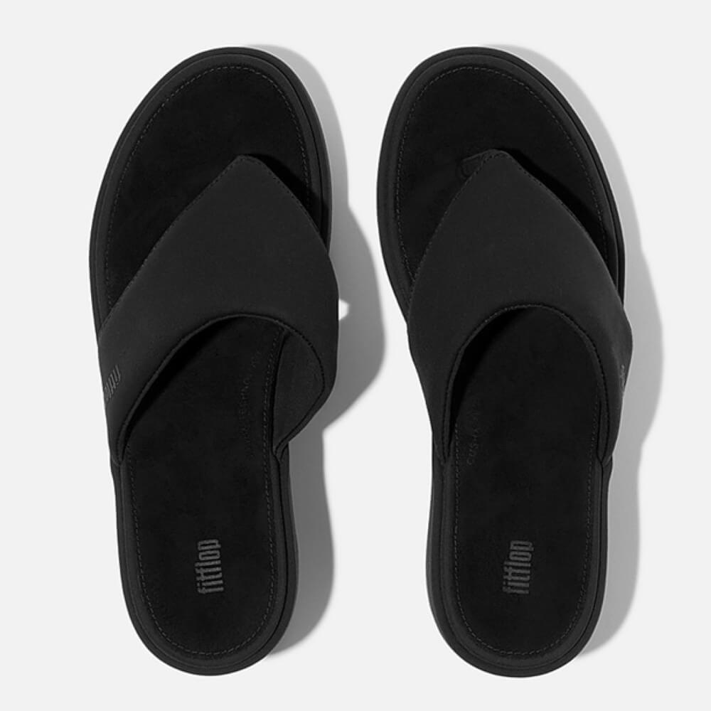 Fitflop PLATFFORMS Wedge Toe-Post Sandals Black