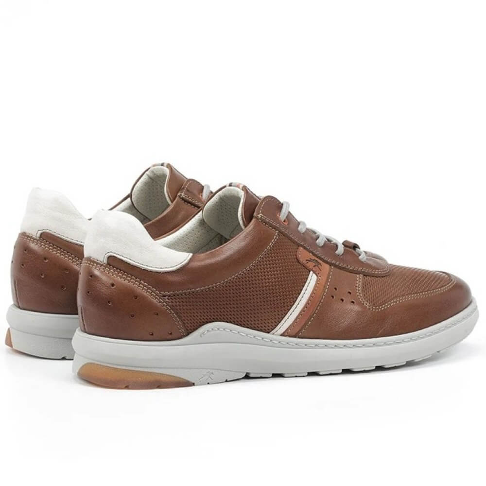 Fluchos Tan Leather gents Laced casual shoes