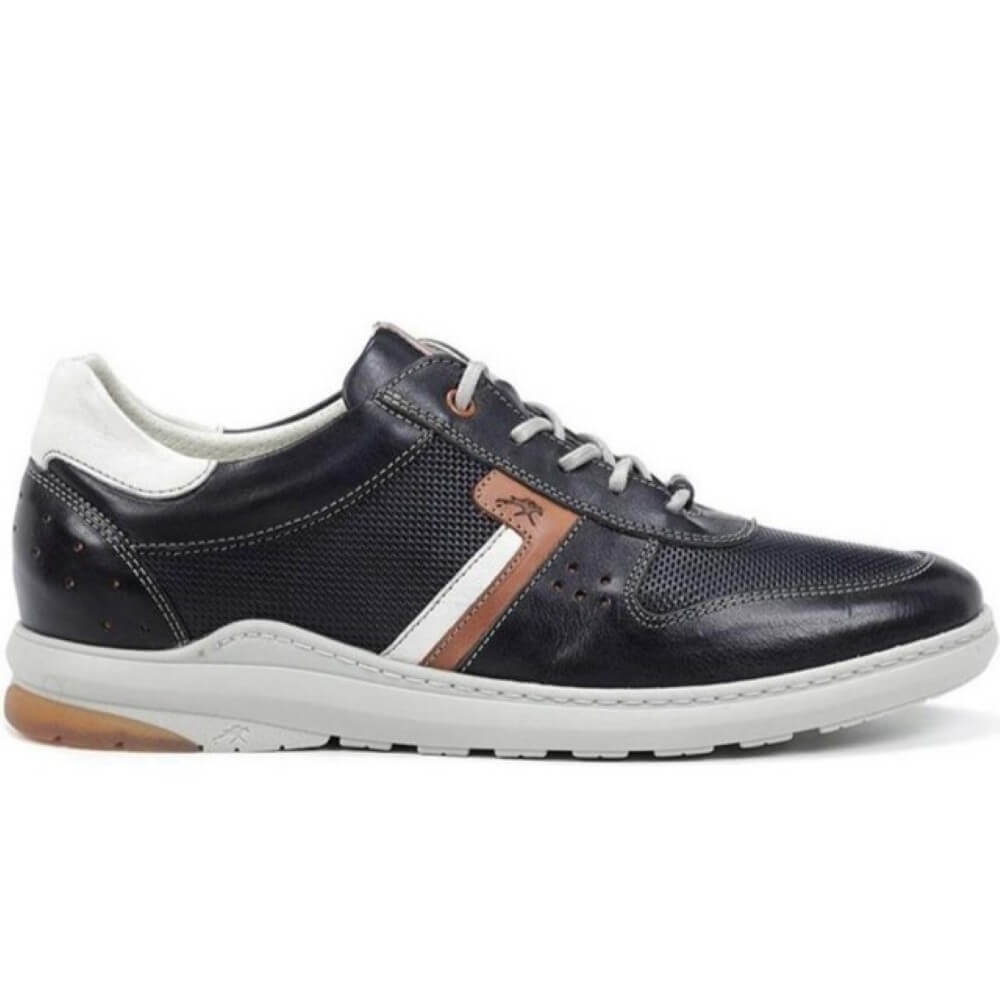 Fluchos Navy blue sneaker with white sole on a white background