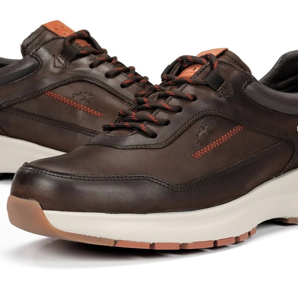 Fluchos Triton F2069 Waterproof Leather Laced Shoe Caffee Brown
