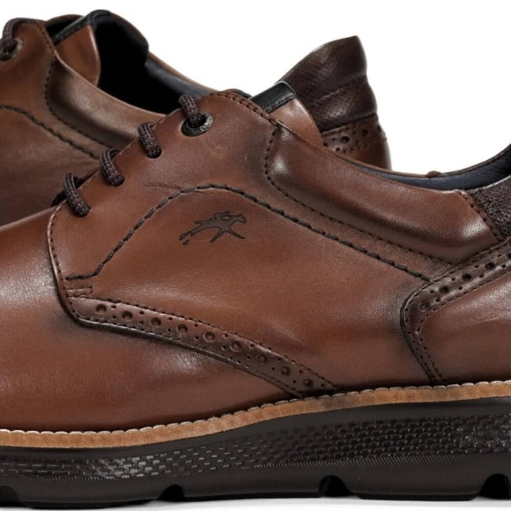 Fluchos William F1351 Leather Laced Shoe Camel