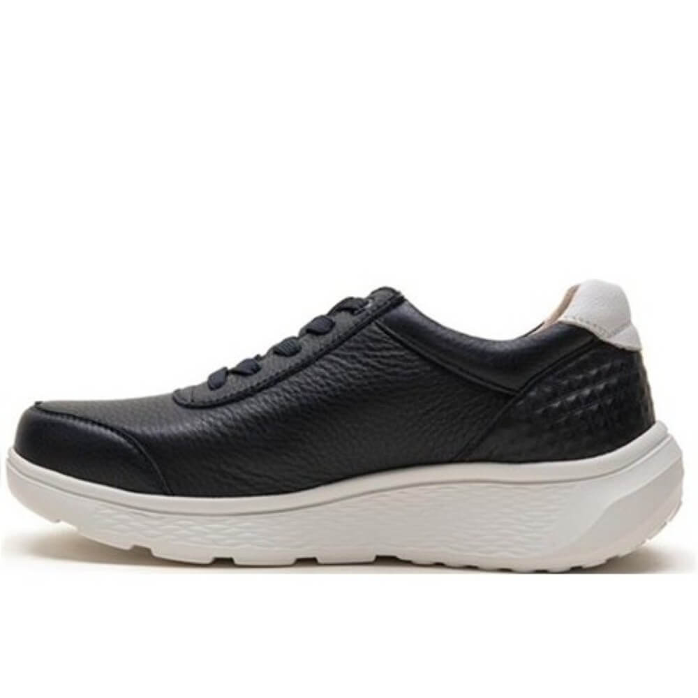 G Comfort Navy shoe with white sole on a white background